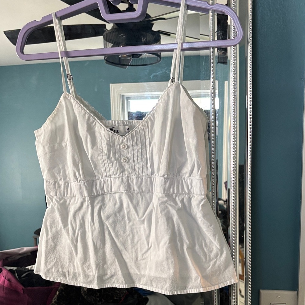 Hollister White crop tank
